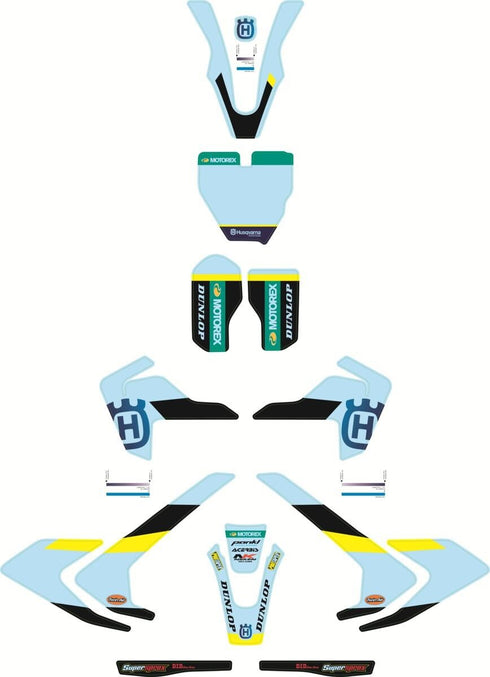 HUSQVARNA FACTORY GRAPHIC KIT 2017-2023 TC50 / 2020-23 EE5 / 18-23 TC50 MINI OEM